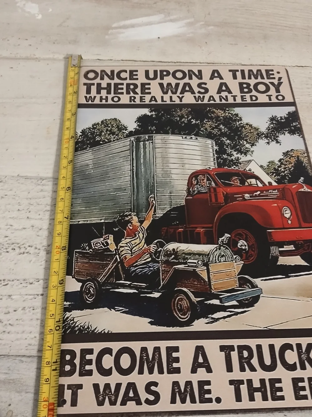 Metal Poster, Gift For Trucker, very good condition 12